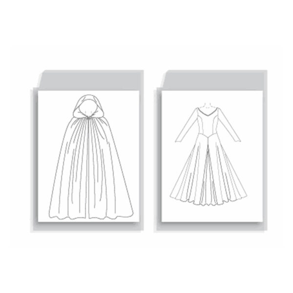 Butterick Schnittmuster - History - B4377 - Kleid und Umhang – Bild 6