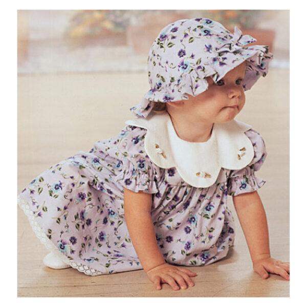Butterick Schnittmuster - Baby Fashion - B4110 - Kombination - Kleid, Höschen, Hut, Overall – Bild 2