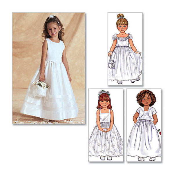Butterick Schnittmuster - Kinder - B3351 - festliches Kleid mit Bolero – Bild 3