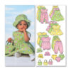 Butterick Schnittmuster - Baby Fashion - B5624 - Kombination - Kleid, Höschen, Hut.. – Bild 3