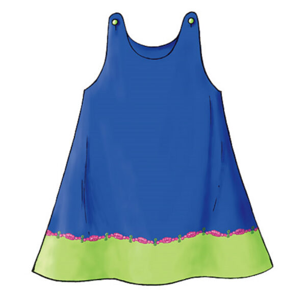 Butterick Schnittmuster - Kinder - B3772 - sommerliches, schlichtes Trägerkleid – Bild 5