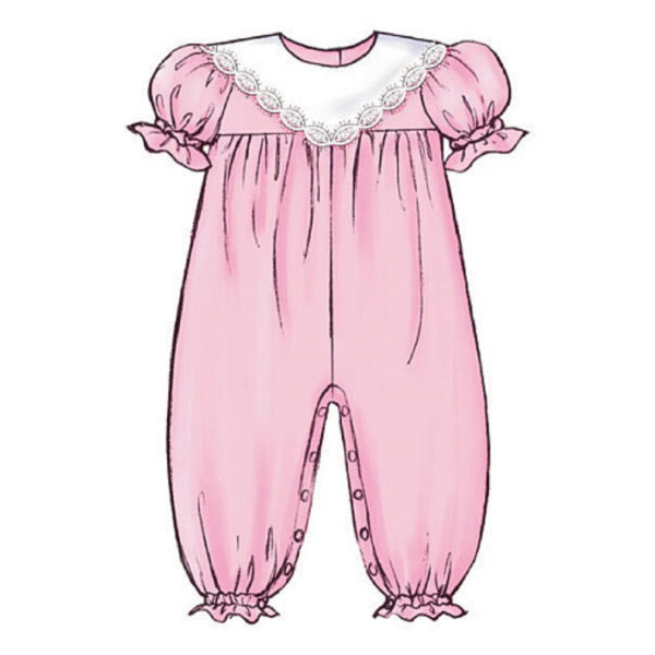 Butterick Schnittmuster - Baby Fashion - B4110 - Kombination - Kleid, Höschen, Hut, Overall – Bild 5