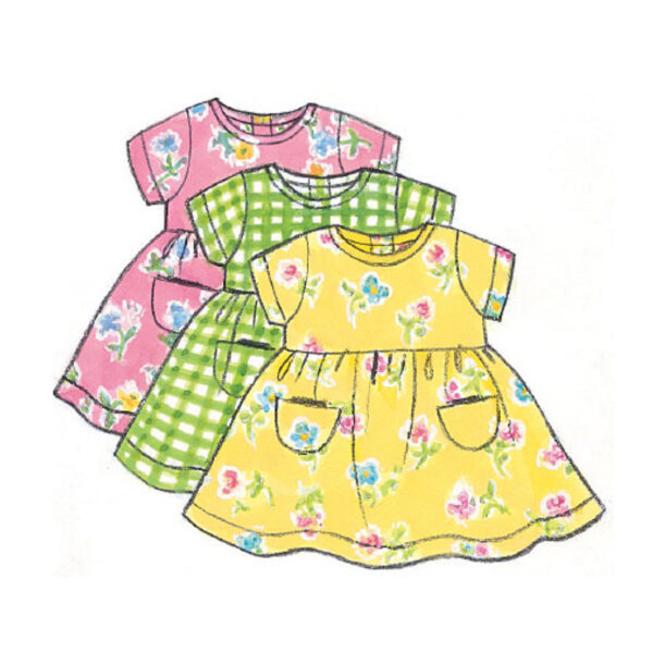 Butterick Schnittmuster - Baby Fashion - B5624 - Kombination - Kleid, Höschen, Hut.. – Bild 5