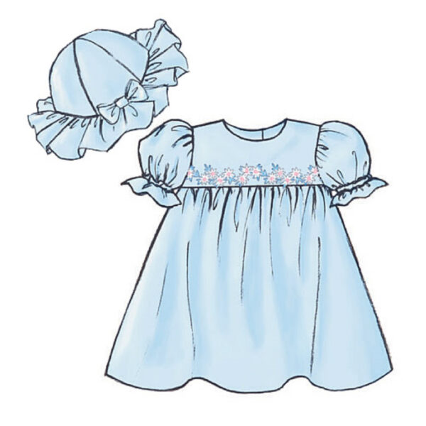 Butterick Schnittmuster - Baby Fashion - B4110 - Kombination - Kleid, Höschen, Hut, Overall – Bild 7
