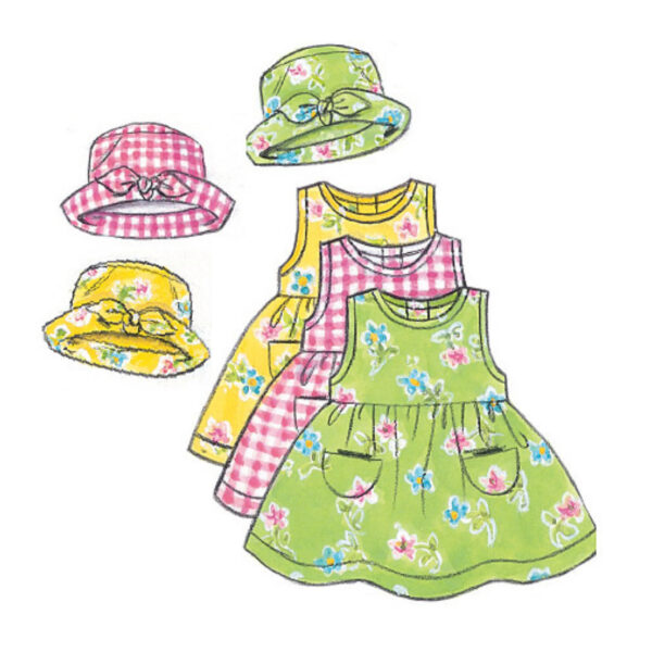 Butterick Schnittmuster - Baby Fashion - B5624 - Kombination - Kleid, Höschen, Hut.. – Bild 8