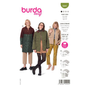 Burda Style Schnittmuster Nr. 5941 - sportliche Jacke und klassischer Mantel