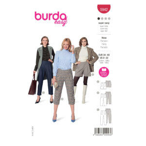 Burda Style Schnittmuster Nr. 5942 - Hose - lange Hose - Culotte - Shorts