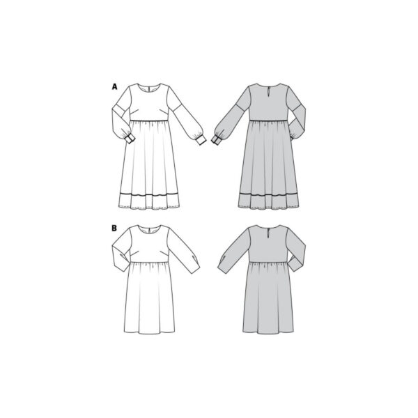 Burda Style Schnittmuster Nr. 5948 - Kleid - runder Ausschnitt - zwei Längen – Bild 9