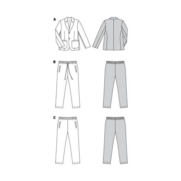 Burda Style Schnittmuster Nr. 5955 - Kombination - Anzug - Sakko - Schlupfhose – Bild 10