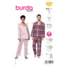 Burda Style Schnittmuster Nr. 5956 - Pyjama - UNISEX