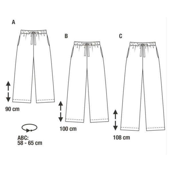 Burda Style Schnittmuster Nr. 5960 - Hose - Gummizug - variable Länge – Bild 12