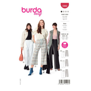 Burda Style Schnittmuster Nr. 5960 - Hose - Gummizug - variable Länge