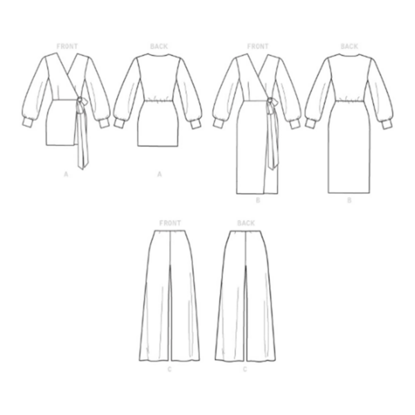Vogue Schnittmuster V9350 - Shirt - Bluse - Hose - Kleid – Bild 7