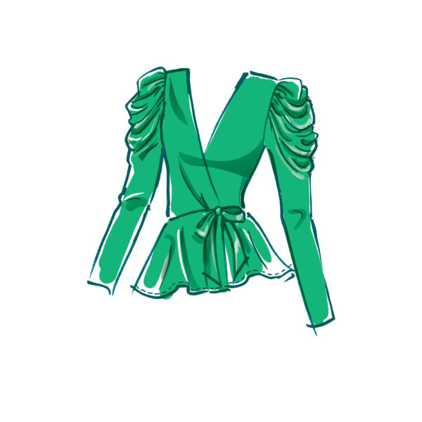 McCalls Schnittmuster M8146 - Schößchen-Wrap-Top mit Wasserfall-Ärmeln – Bild 6