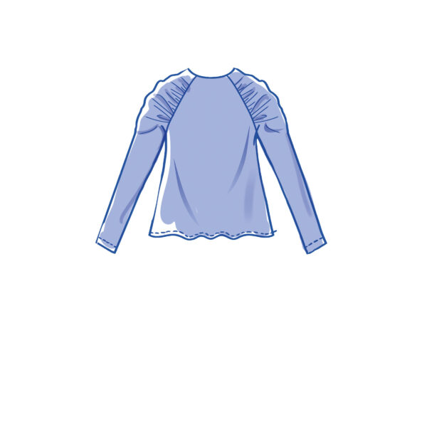 McCalls Schnittmuster M8147 - Bluse mit Raglanärmeln & Hals-Variationen – Bild 6