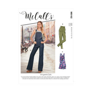 McCalls Schnittmuster M8162 - Jeans - Hose - Latzhose - Overall - Varianten