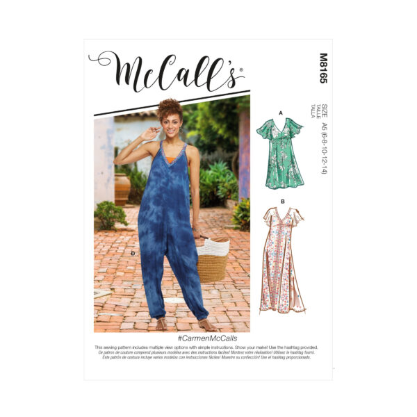 McCalls Schnittmuster M8165 - Kleid - Shirtkleider - Overall - Jumpsuit