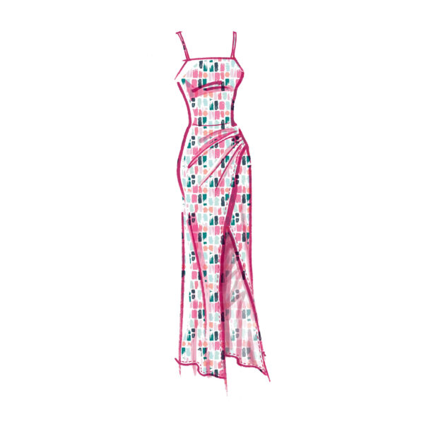 McCalls Schnittmuster M8174 - Kleid mit Gehschlitz - 3 Varianten – Bild 4