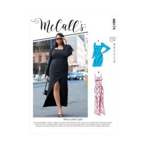 McCalls Schnittmuster M8174 - Kleid mit Gehschlitz - 3 Varianten