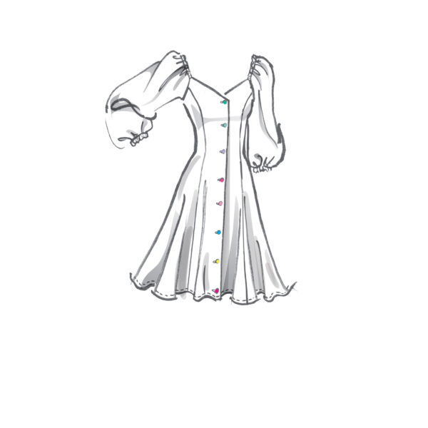 McCalls Schnittmuster M8177 - Luftiges Sommerkleid mit Knöpfen - 3 Varianten – Bild 4