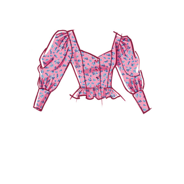 McCalls Schnittmuster M8181 - Bluse, Top - herzförmiger Ausschnitt - 3 Varianten – Bild 5