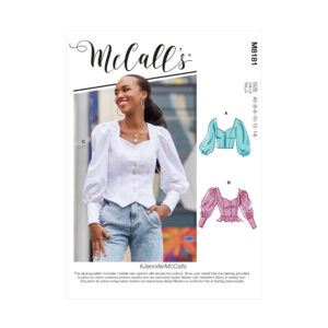 McCalls Schnittmuster M8181 - Bluse, Top - herzförmiger Ausschnitt - 3 Varianten