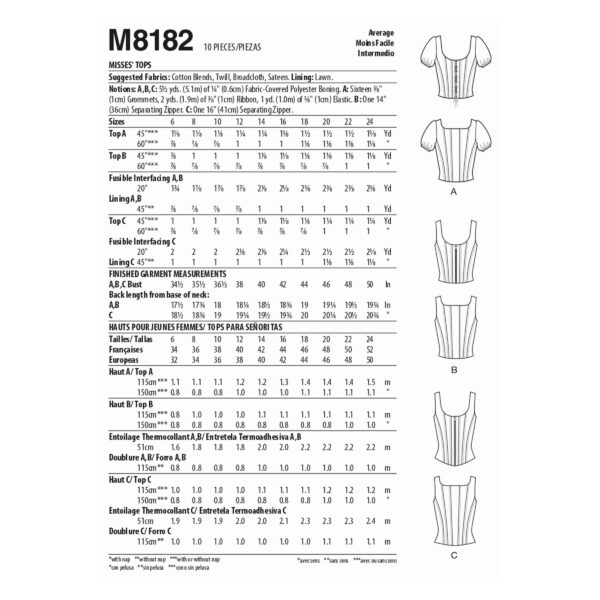 McCalls Schnittmuster M8182 - Korsett, Top für den Sommer - 3 Varianten – Bild 7