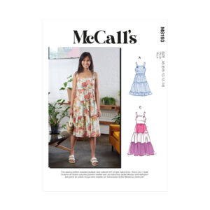 McCalls Schnittmuster M8193 - Sommerl. Schürzenkleid, Trägerkleid - Varianten