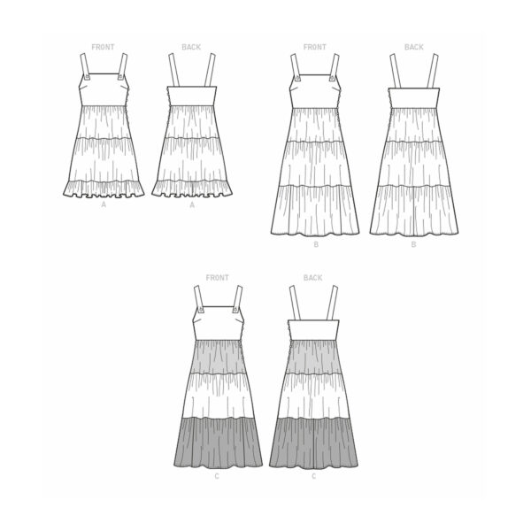 McCalls Schnittmuster M8193 - Sommerl. Schürzenkleid, Trägerkleid - Varianten – Bild 9