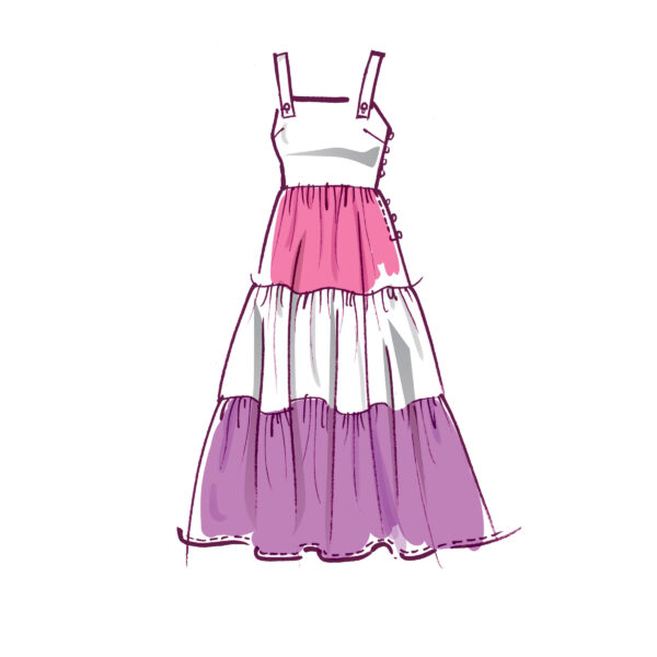 McCalls Schnittmuster M8193 - Sommerl. Schürzenkleid, Trägerkleid - Varianten – Bild 6