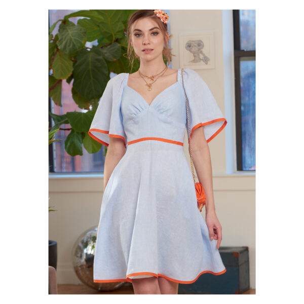 McCalls Schnittmuster M8195 - Sommerkleid mit V-Ausschnitt und Ärmelvarianten – Bild 4