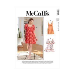 McCalls Schnittmuster M8197 - Babydoll Kleid - mit und ohne Ärmel