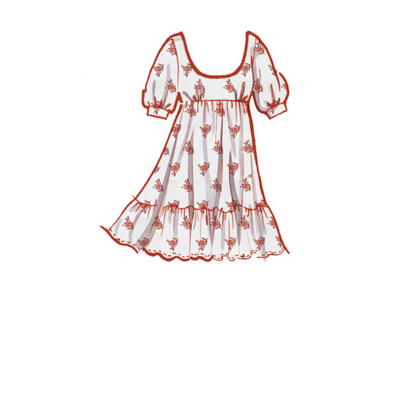 McCalls Schnittmuster M8197 - Babydoll Kleid - mit und ohne Ärmel – Bild 6