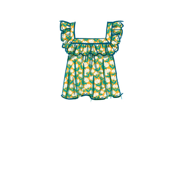 McCalls Schnittmuster M8202 - Bluse - Top - bauchfrei & hüftlang - 3 Variationen – Bild 6