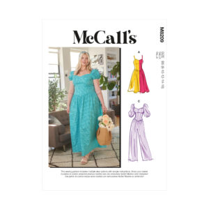 McCalls Schnittmuster M8209 - Damen Kleid und Jumpsuit - Ärmelvarianten