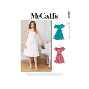 McCalls Schnittmuster M8211 - Kleid - geriehenes Damenkleid in 3 Varianten
