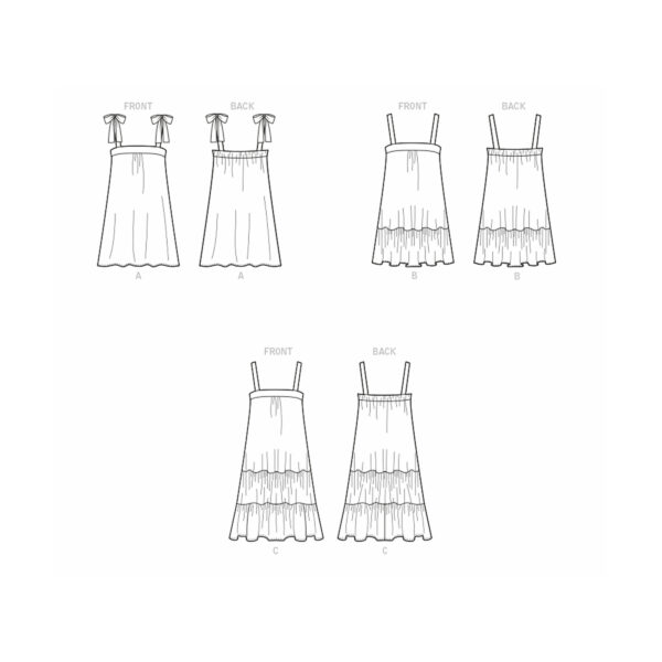 McCalls Schnittmuster M8213 - Sommerkleid mit Rüschensaum - 3 Varianten – Bild 8