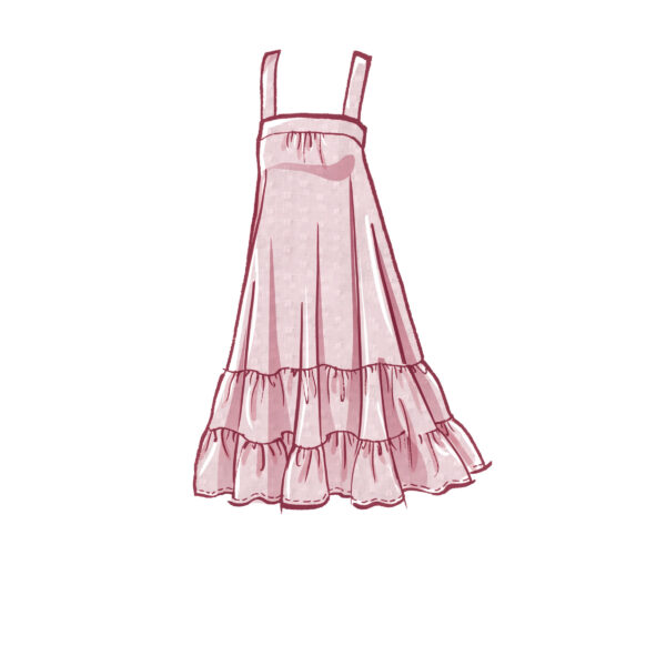 McCalls Schnittmuster M8213 - Sommerkleid mit Rüschensaum - 3 Varianten – Bild 5