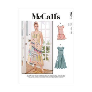 McCalls Schnittmuster M8214 - Sommerkleid mit Trägern oder Ärmeln - 3 Varianten