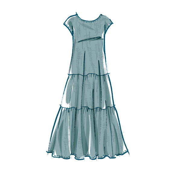 McCalls Schnittmuster M8214 - Sommerkleid mit Trägern oder Ärmeln - 3 Varianten – Bild 5