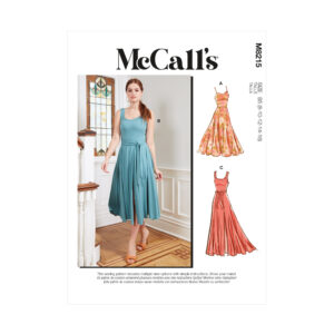 McCalls Schnittmuster M8215 - Fit & Flare Strickkleid mit Schärpe - 3 Varianten
