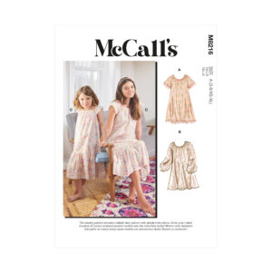 McCalls Schnittmuster M8216 - Kleid - geraffter Ausschnitt - Damen und Kinder