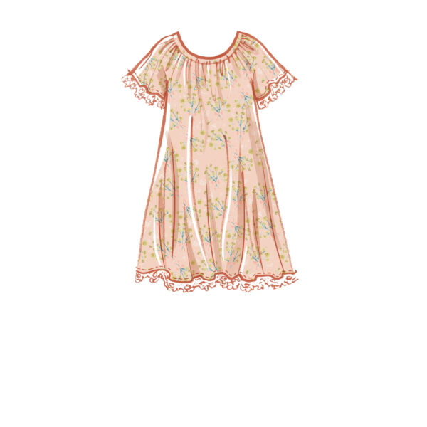 McCalls Schnittmuster M8216 - Kleid - geraffter Ausschnitt - Damen und Kinder – Bild 7