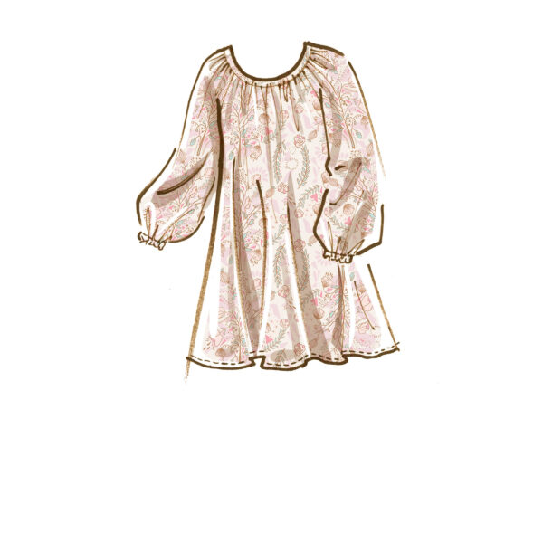 McCalls Schnittmuster M8216 - Kleid - geraffter Ausschnitt - Damen und Kinder – Bild 6
