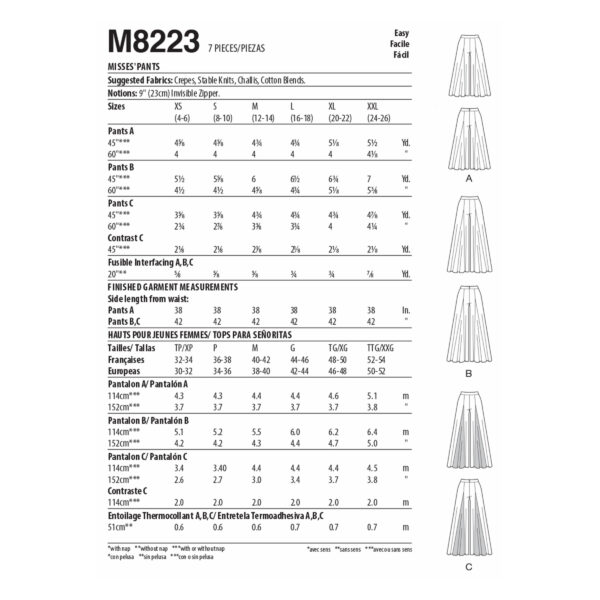 McCalls Schnittmuster M8223 - Hose - Palazzo-Hose - überweit – Bild 6