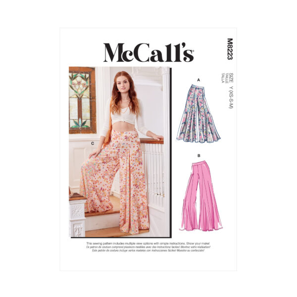 McCalls Schnittmuster M8223 - Hose - Palazzo-Hose - überweit