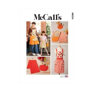 McCalls Schnittmuster M8234 - Küchenset - Schürzen - Topflappen - Untersetzer