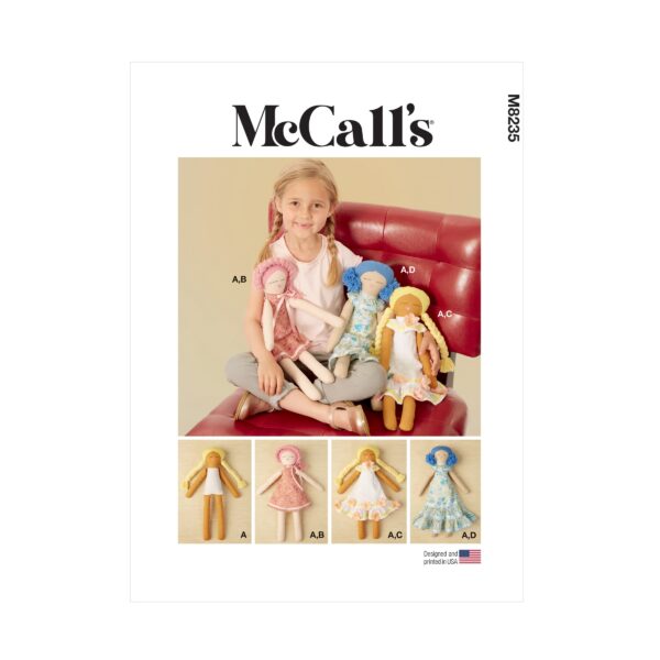 McCalls Schnittmuster M8235 - Puppen - mit Kleidern