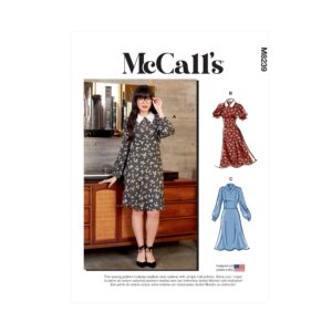 McCalls Schnittmuster M8239 - Kleid - Ausschnittschlitz - Kragen