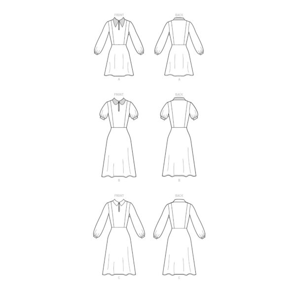 McCalls Schnittmuster M8239 - Kleid - Ausschnittschlitz - Kragen – Bild 8